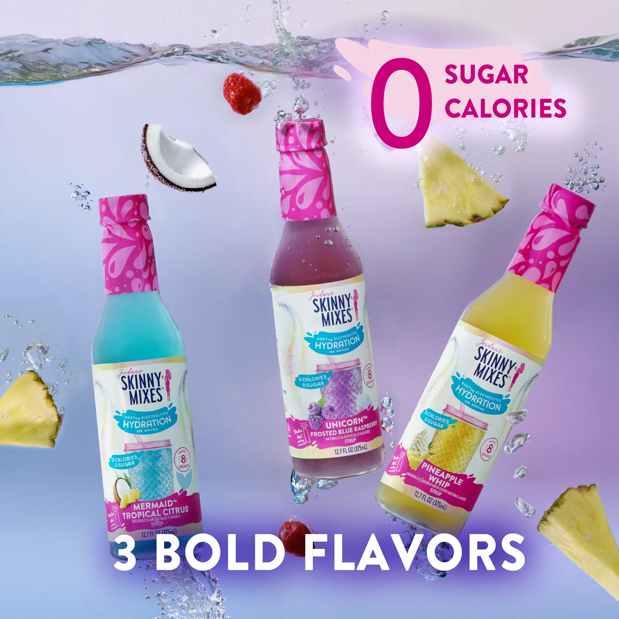 Sugar Free Pineapple Whip Hydration Syrup with Electrolytes - 375 ml - Image 3