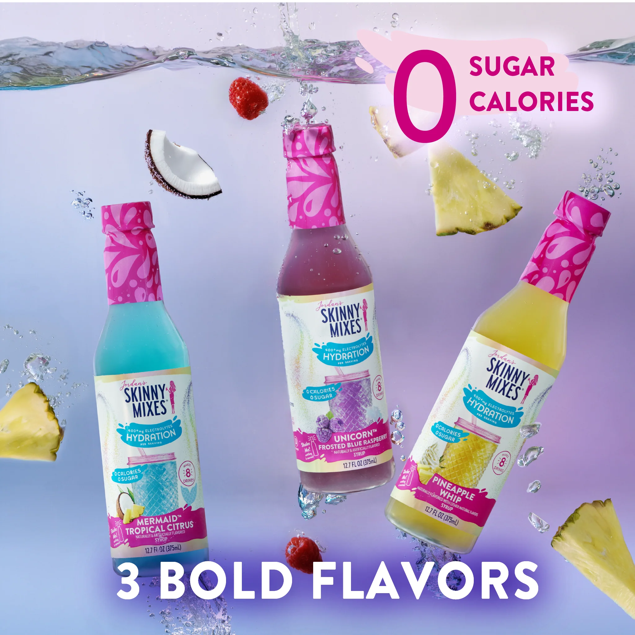 Sugar Free Mermaid Hydration Syrup with Electrolytes - 375 ml - Image 3