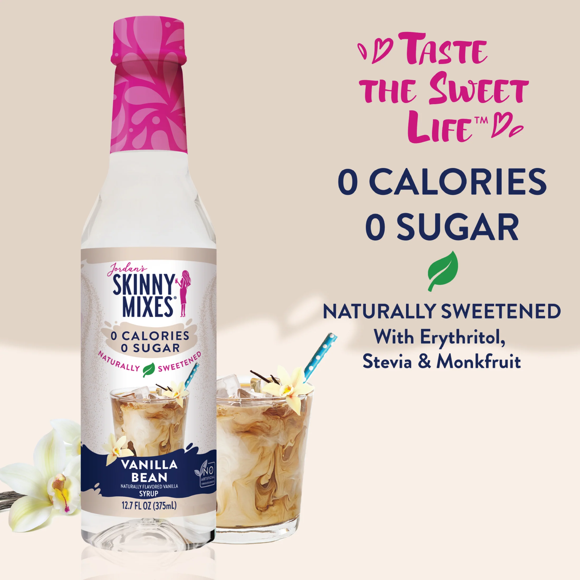 Naturally Sweetened Vanilla Bean Syrup - 375ml - Image 3