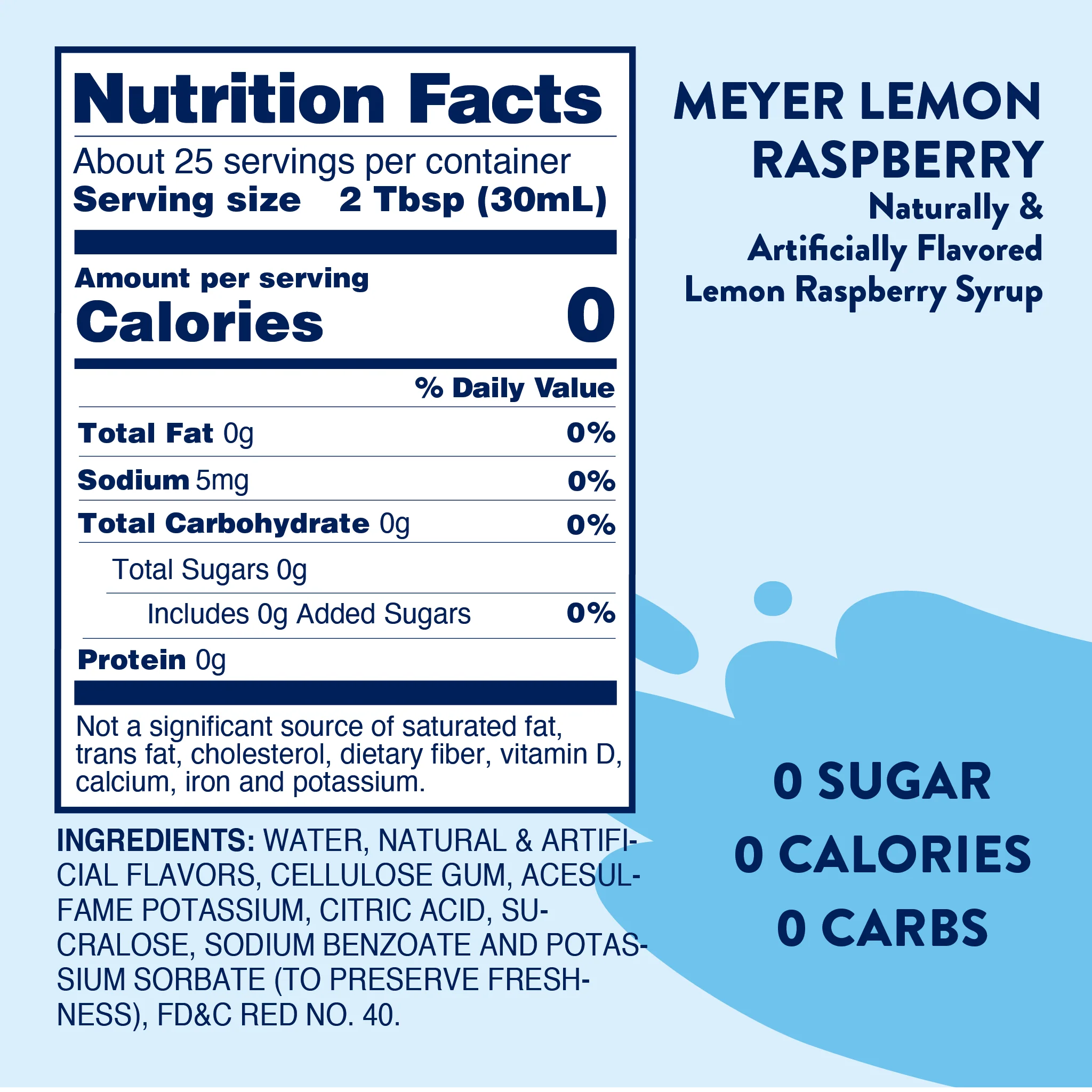 Sugar Free Meyer Lemon Raspberry Syrup - Image 5