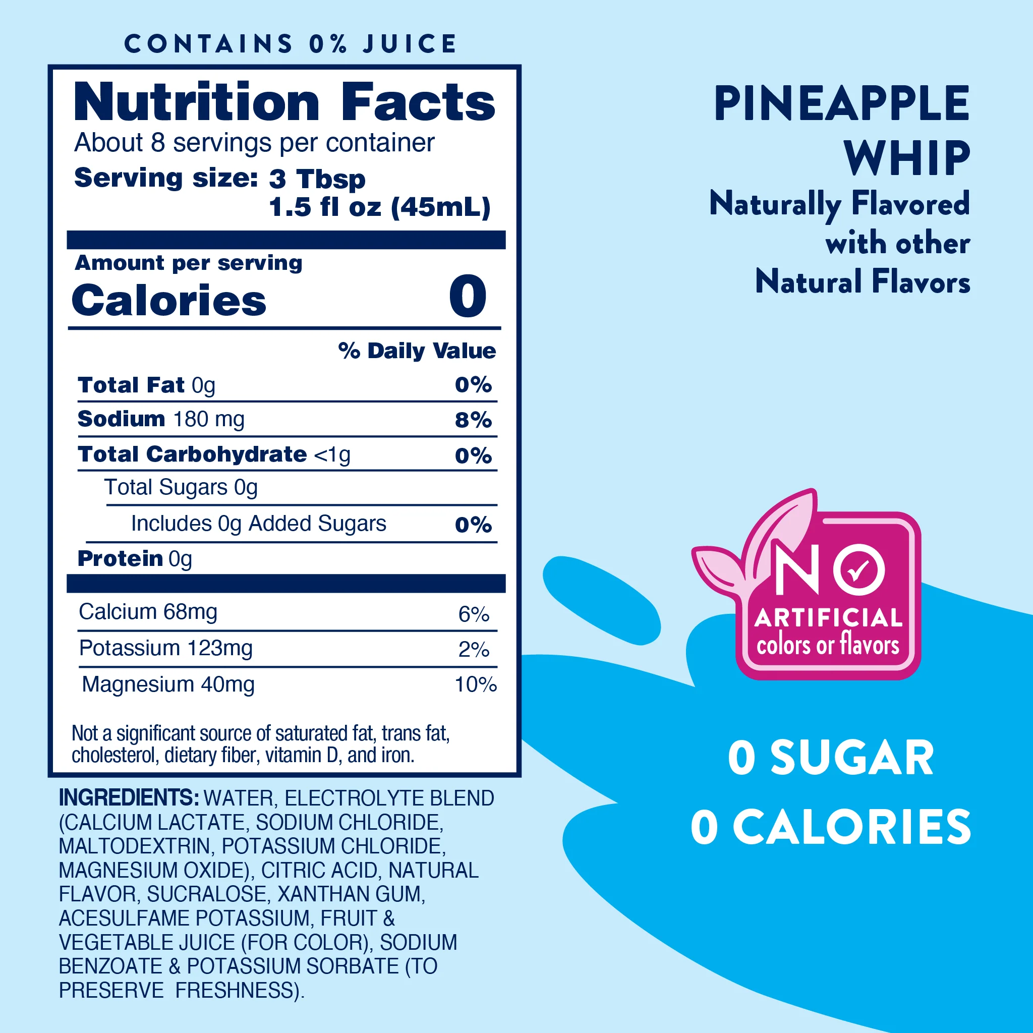 Sugar Free Pineapple Whip Hydration Syrup with Electrolytes - 375 ml - Image 8