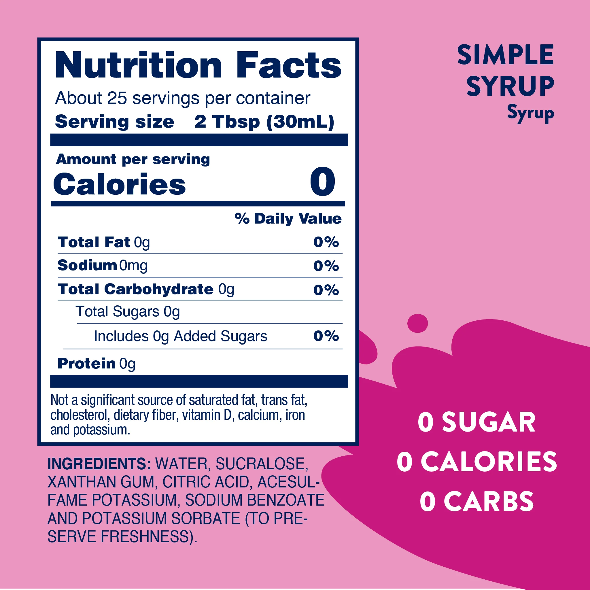Sugar Free Simple Syrup - 375ml - Image 6